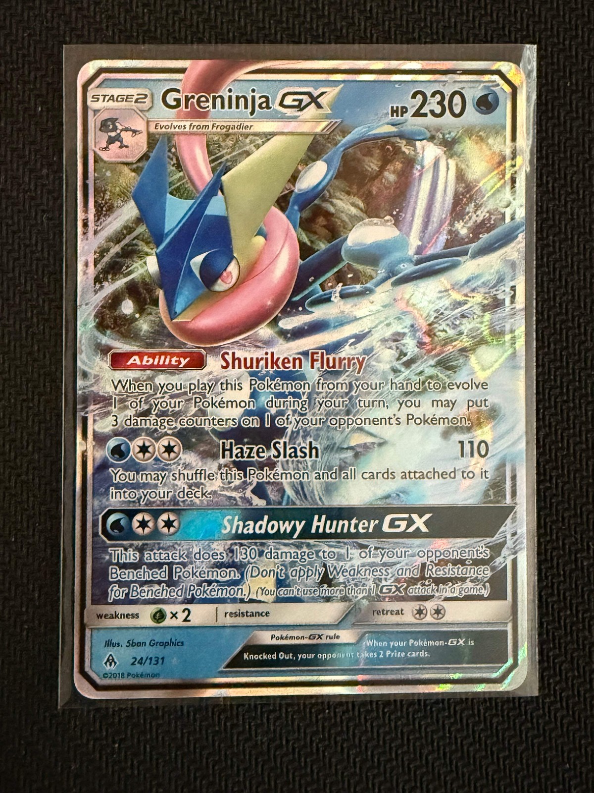 Pokemon TCG Greninja GX 24/131 Forbidden Light NM