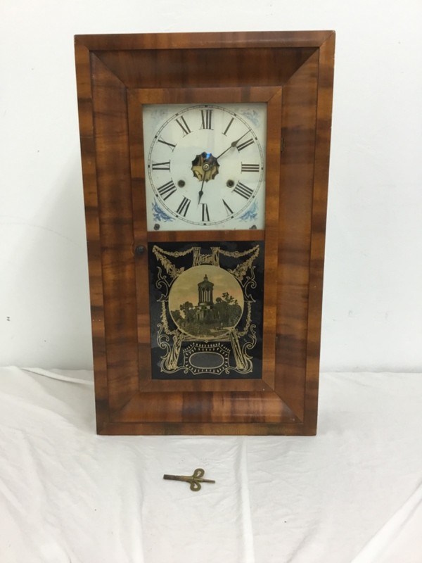 Antique, New Haven Clock Co. Works, With Key, (PAT04)