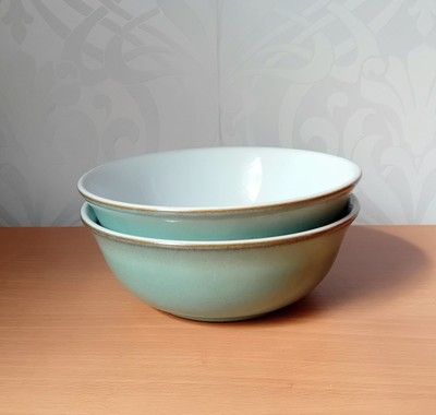 Denby Regency grün Steinzeug Müsli Desert Schale - 2er Set gebraucht