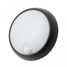 Litecraft Grato Wall Light LED Outdoor Bulkhead With PIR Motion Sensor - Black  