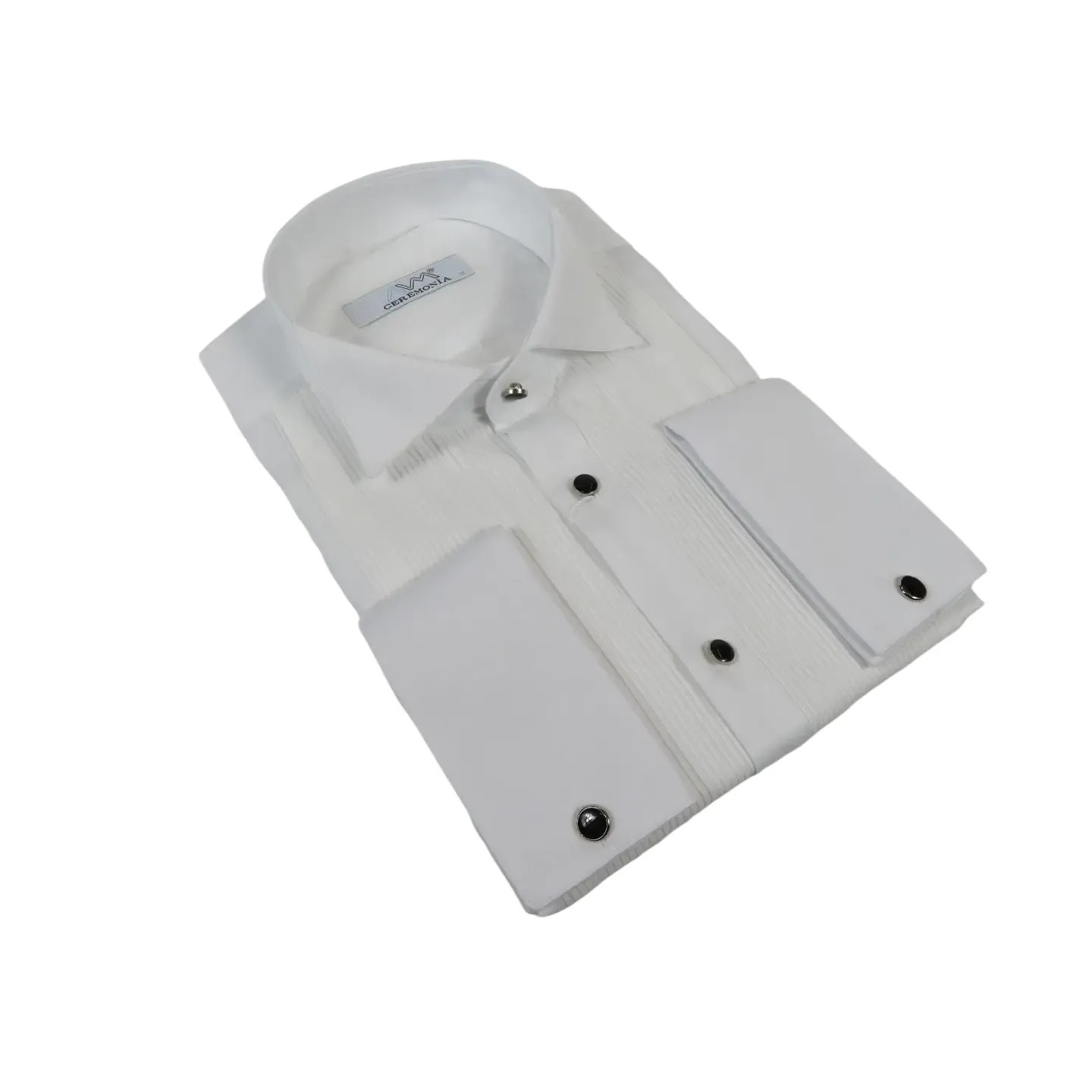 Men CEREMONIA Formal Cotton Shirt Wingtip Slim Fit Turkey ATP 13 White 11790₽