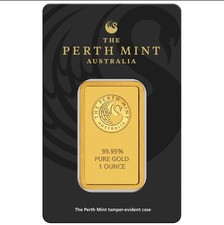 The Perth Mint 1 oz 99.99% Pure Gold Bar Australian Bullion in Assay Card 3269.00 per troy oz