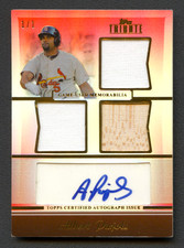 ALBERT PUJOLS 2011 TOPPS TRIBUTE RED TRIPLE JERSEY RELIC AUTO #1/1 *ONE-OF-ONE*