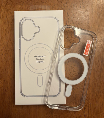 iPhone 17, 17 Air/Pro/Pro Max, Clear Magnetic Hard Silicone Case