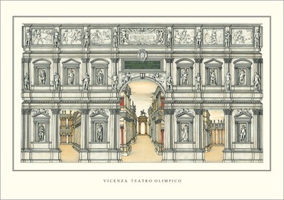 Architectural poster : Andrea Palladio, Teatro Olimbico