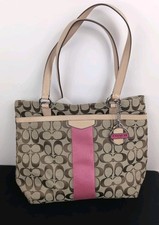 Coach Signature Stripe Jacquard Tote Bag F28504