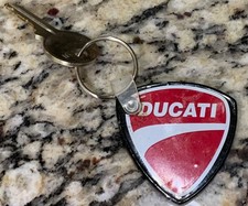 Vintage BMW Ducati Motorcycles of Atlanta Dealership Keychain Rubber Red & Black