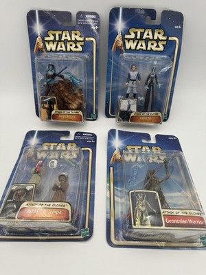 Menge 4 2002 Star Wars Attack Of The Clones Figuren Neu Originalverpackt ��