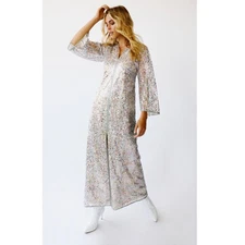 Free People x Anna Sui Sequin Maxi Party Dress