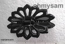 CLOSEOUT COLOR PLASTIC HAIR CLIP FLAT COMB/NICKEL LEAD FREE /KOREA/FLOWER 3 1/2