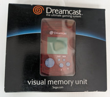 Sega Dreamcast Visual Memory Unit Vmu Memory Card Red New in Box Authentic