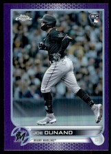 2022 Topps Chrome Update Purple Refractors Joe Dunand RC Miami Marlins #USC192