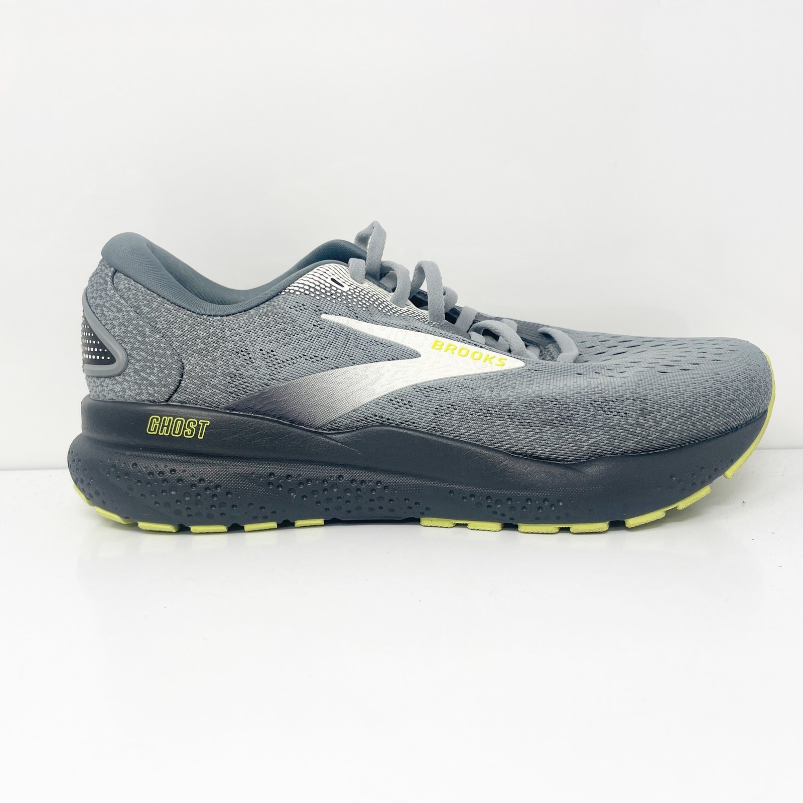 Brooks Mens Ghost 16 1104184E040 Gray Running Shoes Sneakers Size 8 4E