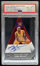2012-13 Preferred Kobe Bryant Red Auto Autograph #/74 PSA 8 10 Lakers