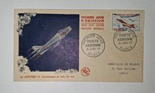 Enveloppe 1er jour PA 30 poste aérienne 100f Mystère IV Paris 1954