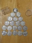 Roll 20 Franklin 90% Silver Random Dates & Mints In Tube One Proof Included