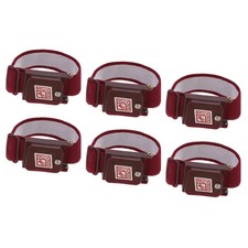 6Pcs Anti Static Wrist Strap, ESD Antistatic Bracelet Spare Bracelet Maroon Red
