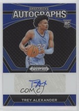 2024-25 Panini Prizm Draft Picks Blue 112/149 Trey Alexander #DPA-TAX Auto 0f21