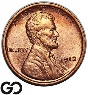 1912 Lincoln Cent Wheat Penny Brilliant RED Sharp Strike Solid Gem BU RD