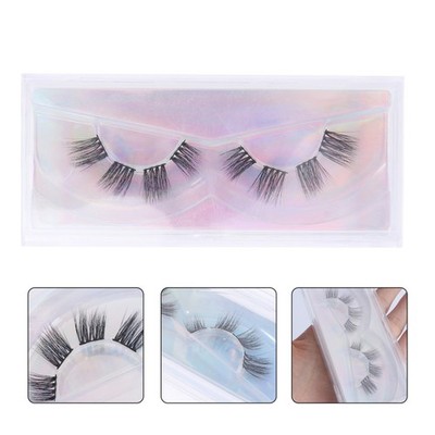 Women Makeup 3D Dense Eyelashes Black High Grade Fiber Durable False Eyelashes