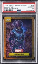 2024 TOPPS CHROME MARVEL GOLD REFRACTOR #63 GALACTUS 7/50 PSA 10