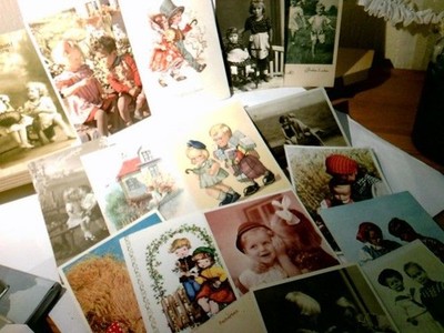 Nostalgie / Vintage. Kinder. Konvolut. 17 x Alte Ansichtskarte / Postkarte s/w u