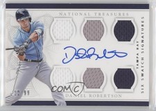 2016 National Treasures Six Swatch Signatures 12/99 Daniel Robertson Auto 0w7