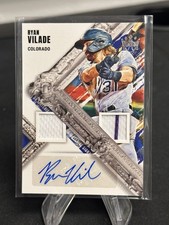 RYAN VILADE 2022 PANINI DIAMOND KINGS ROOKIE DUAL JERSEY AUTOGRAPH ROCKIES