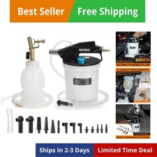 2L Vacuum Pump Kit - Pneumatic Brake Fluid Extractor with 1L Refilling Bottle...