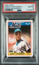1988 TOPPS AMERICAN BB #76 DARRYL STRAWBERRY PSA 10