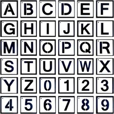 Letter Stencils Kits 36Pcs 4 Inch Reusable Numbers Stencils Templates for Journ