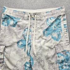 Mossimo Supply Co. Men's Medium White Floral Board Shorts