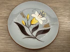 Stangl Golden Harvest Salad Plates Set of 4 Brown Gray Floral USA Pottery