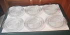 Anchor Hocking Manhattan Depression Glass Clear 10" Dinner Plates VTG Set Of 6