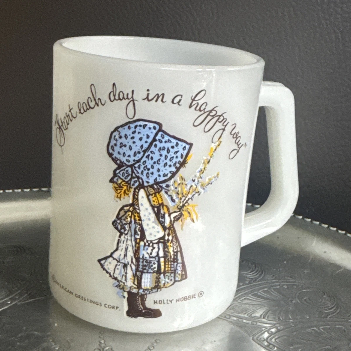 Tasse Vintage 1976 Holly Hobbie 'Love Is The Little Things We Do' – Marque Roth Greeting, Thème Saint-Valentin