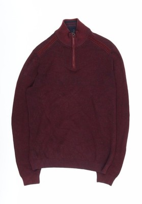 Dissident Herren Pullover Rot Full Zip M Baumwolle