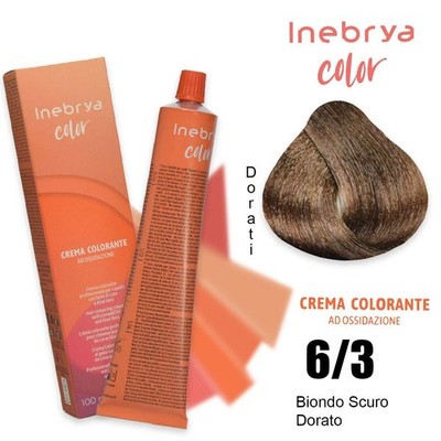 Hair Color 6/3 Inebrya Dark Golden Blonde Cream 100Ml