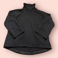 Athleta Sweatshirt Womens Small Black Cozy Karma Spiced Cabernet Funnel Neck