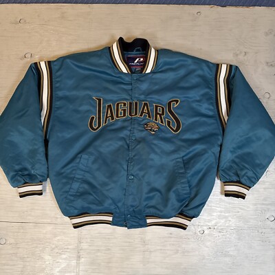 Vintage 90s NFL Pro Player Jacksonville Jaguars Satin Football Jacket Sz XL
