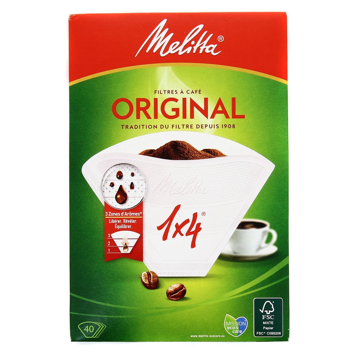 FILTRO PER CAFFE' AMERICANO ORIGINAL MELITTA 40 PZ.  1X4