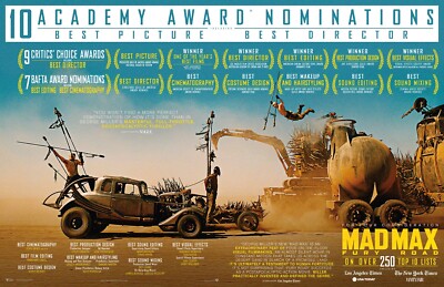 Mad Max poster - Tom Hardy poster, Mad Max Fury Road poster (l) 11 x 17 inches