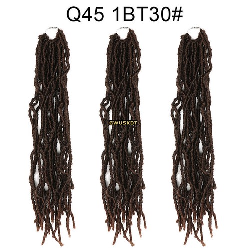 45cm Nu Locs Pre Looped Braids Synthetic Crochet Hair Dreadlocks Hair Extensions - Picture 6 of 18