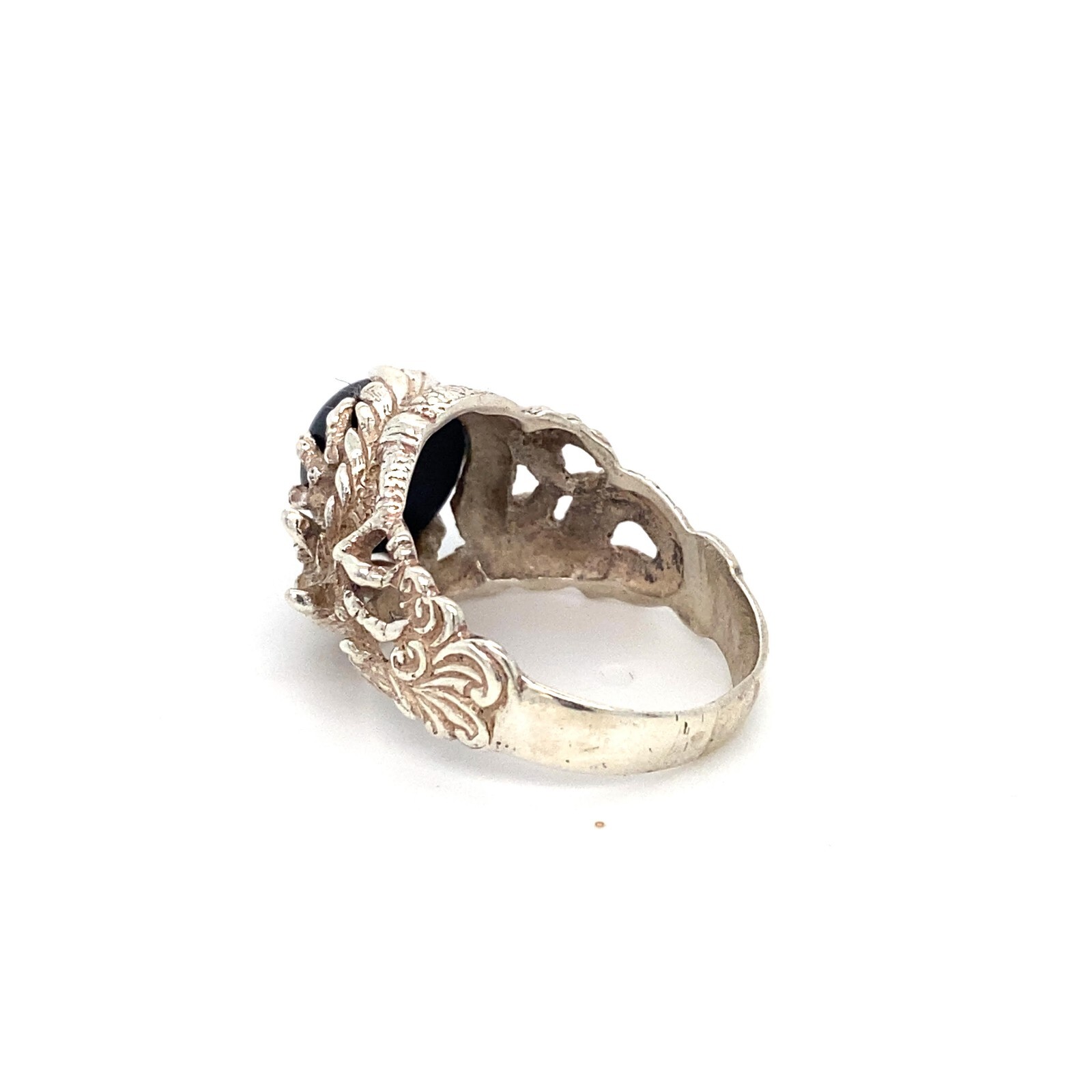 Solid Sterling 925 Silver Dragon Ring - image 2