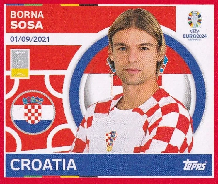 Topps UEFA Euro 2024 Sticker Swiss Edition CRO 8 Borna Sosa