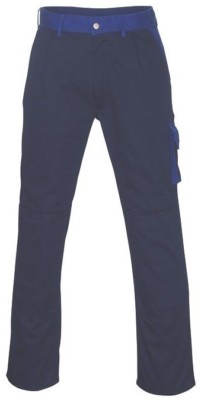 MASCOT Mens Palermo WORK WEAR TROUSERS Knee Pad Pockets BLUE Navy | W40.5'' L32''