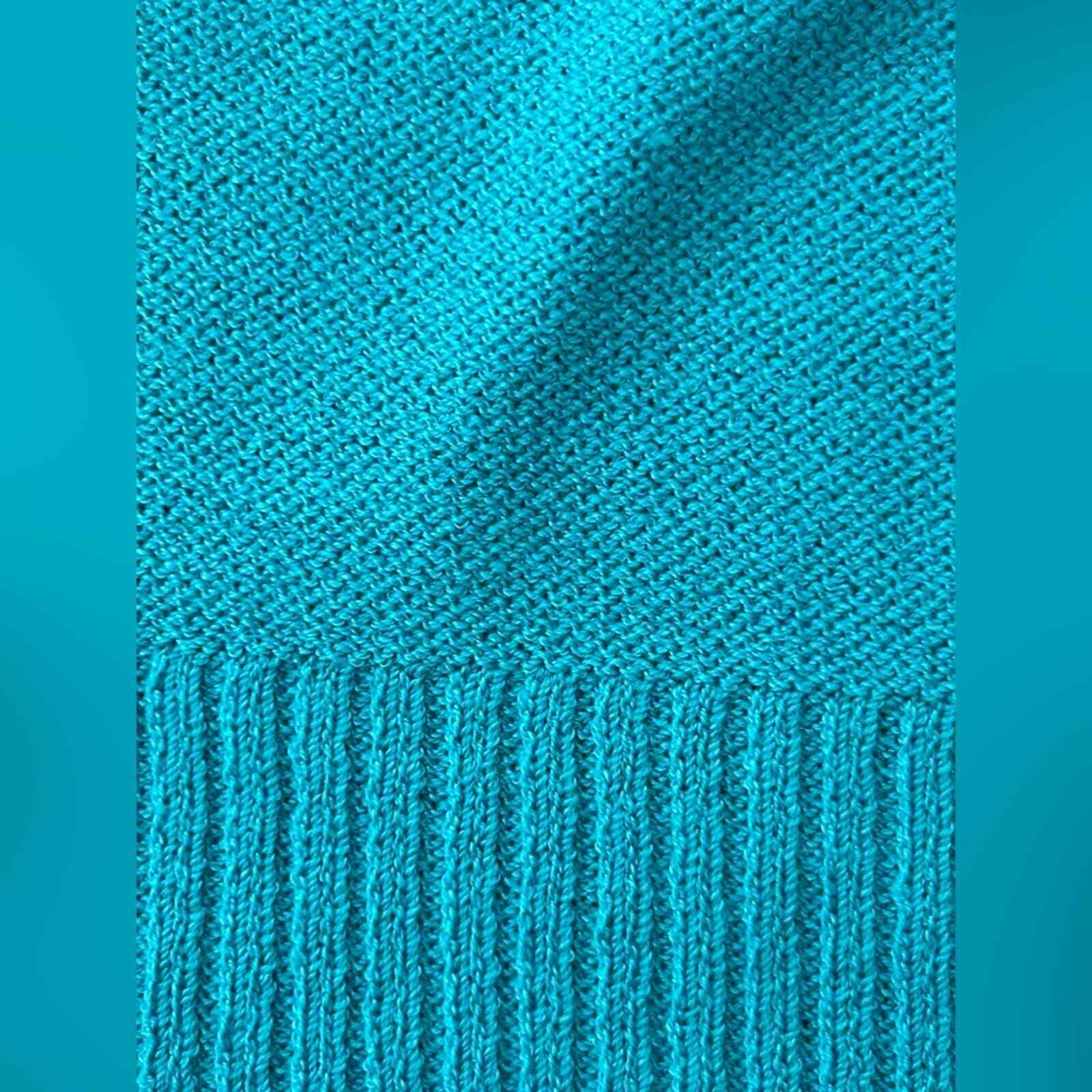 Vintage St. John blue buttons floral trim wool cardig… Gem