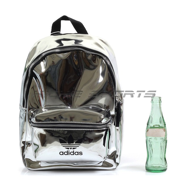 adidas silver metallic backpack