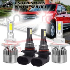 For Ford F-150 2005 2006 2007 6000K LED Headlight + Fog Light 4x Bulbs Combo Kit