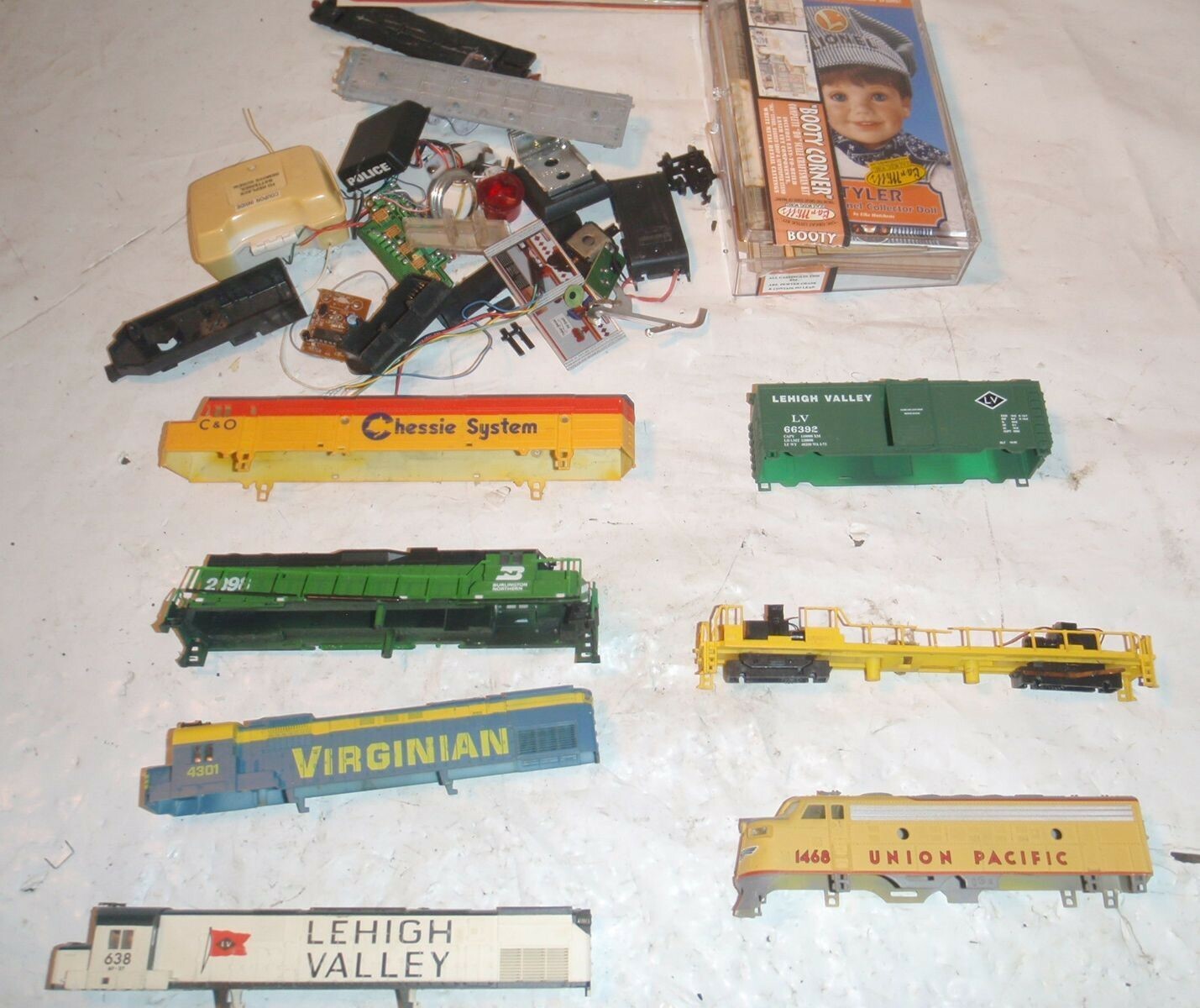 Lot Of HO Train Parts Engine Shells, Miscellaneous Motors, Etc eBay