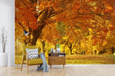 3D Golden Tree ZHUA2417 Wallpaper Wall Murals Removable Self-adhesive Ann